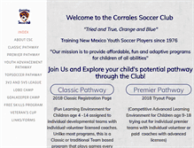 Tablet Screenshot of corralessoccerclub.org